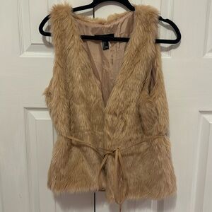 pale/blushy pink-ish tan fur vest
